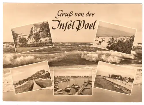 AK, Insel Poel, sechs Abb., gestaltet, 1964
