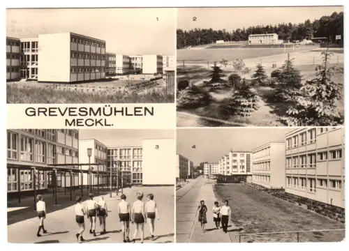 AK, Grevesmühlen Meckl., vier Abb., Neubauten, 1975
