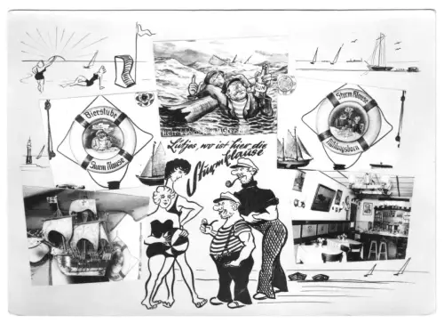 AK, Kühlungsborn Kr. Bad Doberan, Sturm-Klause, fünf Abb., gestaltet, 1962