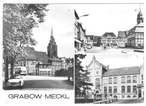 AK, Grabow Meckl., drei Abb., 1983