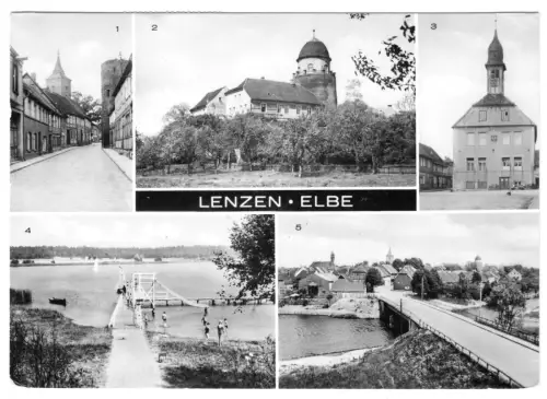 AK, Lenzen Elbe, fünf Abb., 1979