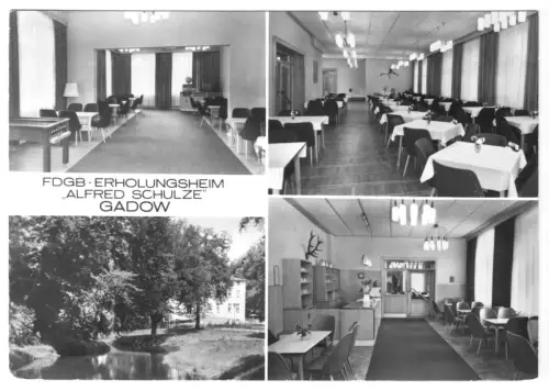AK, Lanz Kr. Ludwigslust, OT Gadow, FDGB-Heim "Alfred Schulze", vier Abb., 1983