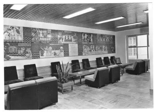 AK, Kühlungsborn Kr. Bad Doberan, Meerwasser-Schwimhalle, Eingangshalle, 1976