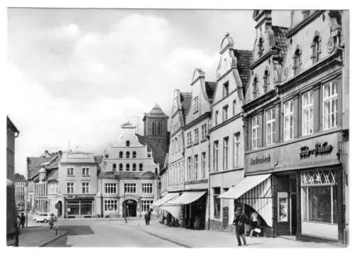 AK, Wismar, Krämerstr., belebt, 1984