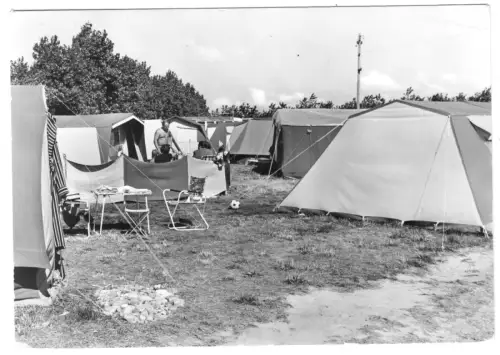 AK, Börgerende-Rethwisch Kr. Bad Doberan, Zeltplatz Börgerende, belebt, 1980