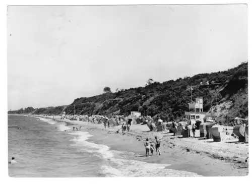 AK, Ostseebad Rerik, Strandpartie belebt mit Rettunsturm, Version 1, 1963