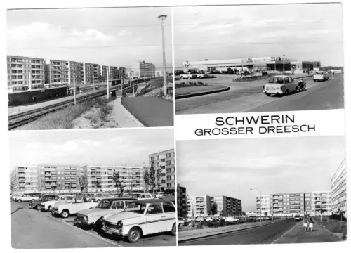 AK,  Schwerin, Neubaugebiet Grosser Dresch, vier Abb., 1980