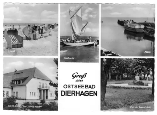 AK, Ostseebad Dierhagen, Kr. Ribnitz-Damgarten, fünf Abb., 1961