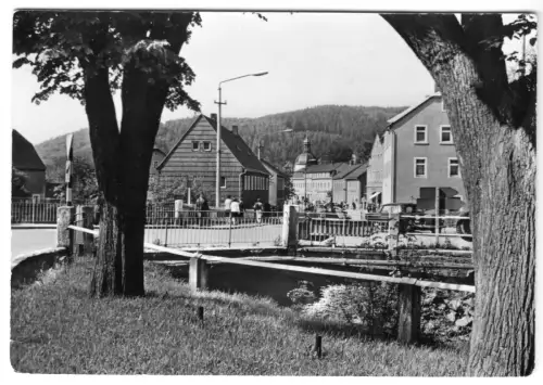 AK, Schmiedeberg Kr. Dippoldiswalde, Straßenpartie, 1984