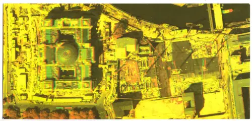 AK lang, Berlin Tiergarten, Baustelle Reichstag, 3-D-Luftbild, 1998