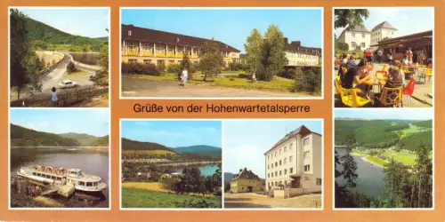 AK lang, Grüße von der Hohenwartetalsperre, sieben Abb., 1986