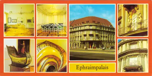 AK lang, Berlin Mitte, Ephraimpalais, sieben Abb., 1988