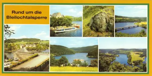 AK lang, Saalburg Saale, Rund um die Bleilochtalsperre, sechs Abb., 1987