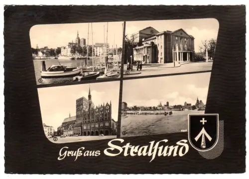 AK, Stralsund, vier Abb., gestaltet, 1962