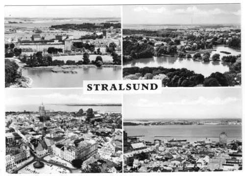 AK, Stralsund, vier Abb., verschiedene Übersichten, 1973