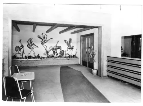 AK, Bergen Rügen, HO Rugard-Gaststätte, Empfangshalle, 1972