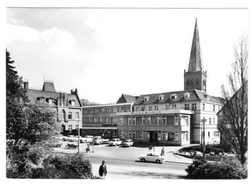 AK, Bergen Rügen, Karl-Marx-Platz, HOG "Ratskeller", Vers. 3, 1976