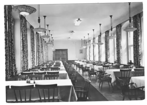 AK, Lauterbach Rügen, Erholungsheim "Haus Goor", Speisesaal, 1967