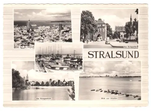 AK, Stralsund, fünf Abb., gestaltet, 1963