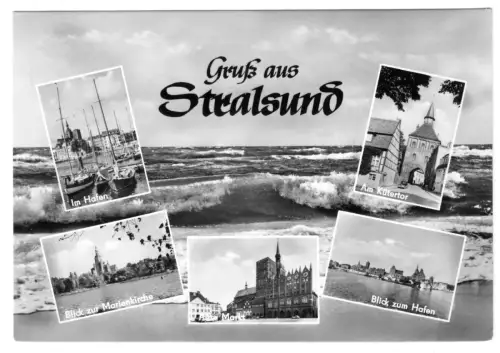 AK, Stralsund, fünf Abb., gestaltet, 1967