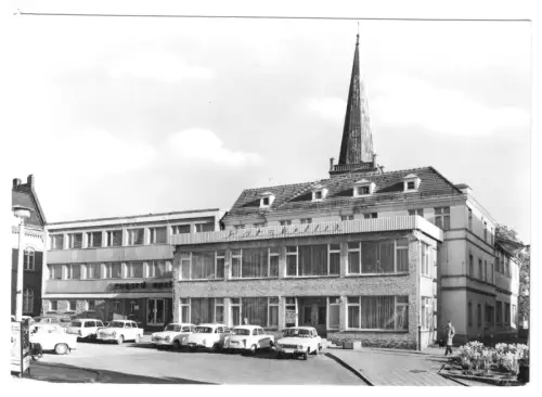 AK, Bergen Rügen, Karl-Marx-Platz, HOG "Ratskeller", Vers. 1, 1976
