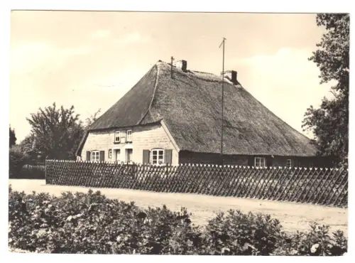 AK, Schaprode Rügen, schönes Rieddachhaus, 1966
