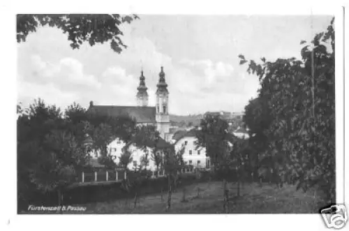 AK, Fürstenzell bei Passau, Teilansicht m. Kirche, 1942