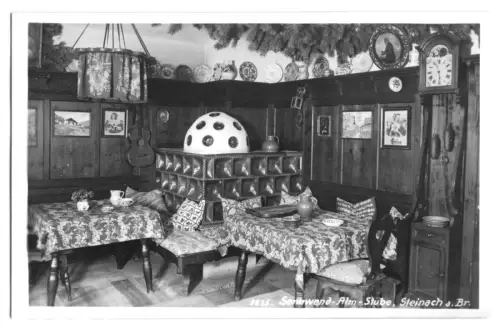 AK, Steinach am Brenner, Sonnwend-Alm-Stube, Gastraum, 1939