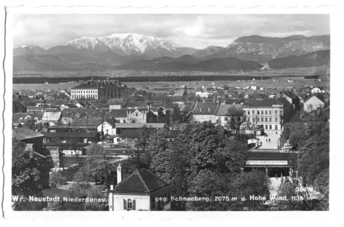 AK, Wiener Neustadt, Niederösterreich, Teilansicht gg. Schneeberg, V. 2, um 1940
