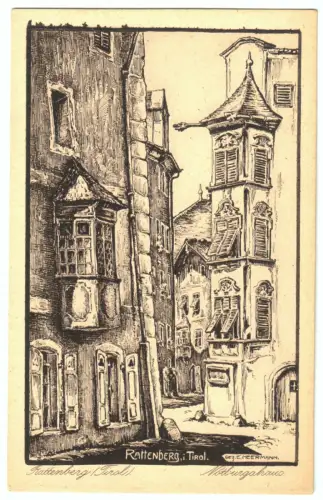 AK, Rattenberg, Tirol, Notburgahaus, Künstlerkarte, um 1925