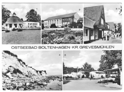 AK, Ostseebad Boltenhagen, fünf Abb., u.a. Urlauberdorf, 1979