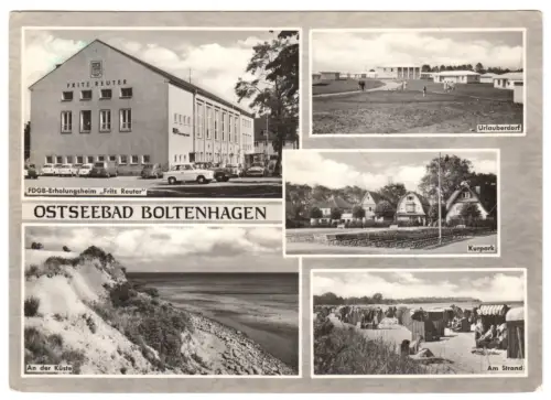 AK, Ostseebad Boltenhagen, fünf Abb., gestaltet, 1965