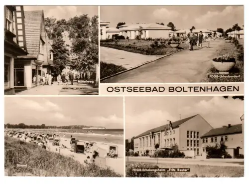 AK, Ostseebad Boltenhagen, vier Abb., u.a. Mittelweg, 1972