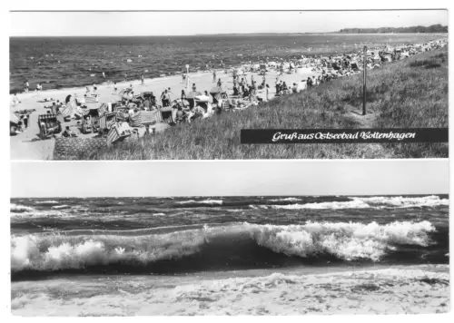 AK, Ostseebad Boltenhagen, zwei Abb., Strandansichten, 1977