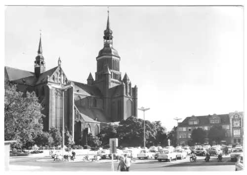 AK, Stralsund, Marienkirche am Leninplatz, 1985