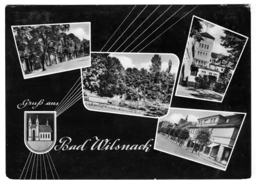 AK, Bad Wilsnack, vier Abb. und Wappen, gestaltet, 1962