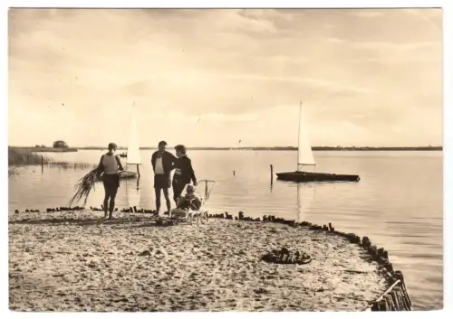 AK, Flessenow Kr. Schwerin, Partie am Strand, 1970
