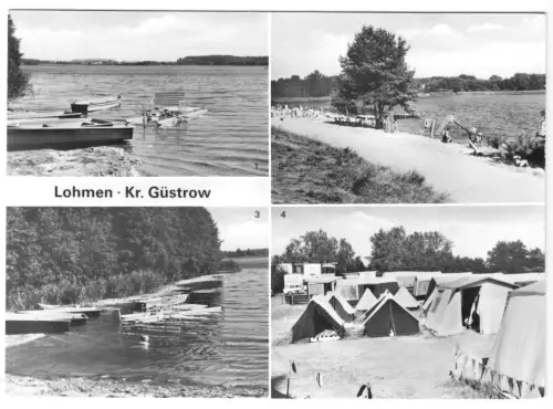 AK, Lohmen Kr. Güstrow, vier Abb., 1980