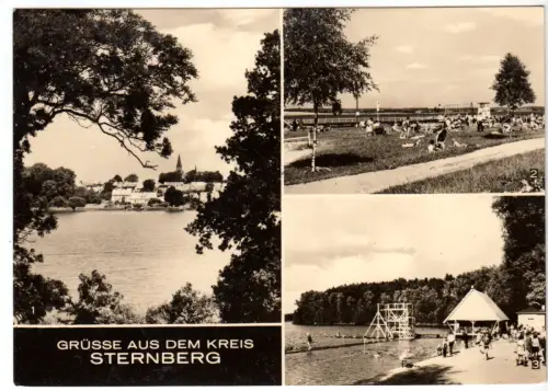 AK,   Sternberg Meckl., Gruß aus dem Kreis Sternberg, drei Abb., 1969