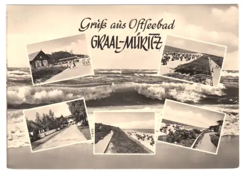 AK, Seeheilbad Graal-Müritz, sechs Abb., gestaltet, 1963