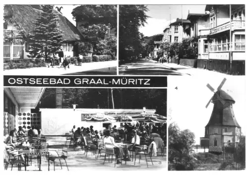 AK, Seeheilbad Graal-Müritz, vier Abb., u.a. Windmühle, 1979