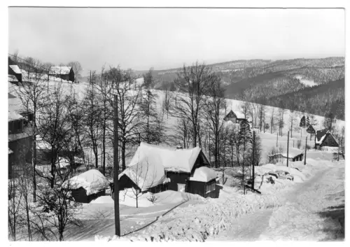 AK, Holzau Osterzgeb., winterliche Teilansicht, 1978
