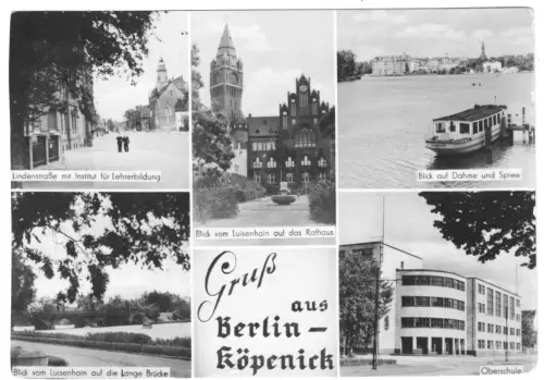 AK, Berlin Köpenick, fünf Abb., 1960