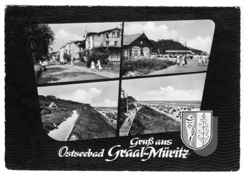 AK, Seeheilbad Graal-Müritz, vier Abb., gestaltet, Wappen, 1963