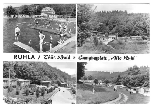AK, Ruhla Thür. Wald, Campingplatz "Alte Ruhl", vier Abb., 1988