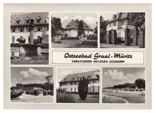 AK, Seeheilbad Graal-Müritz, Sanatorium "Richard Assmann", sechs Abb., 1965