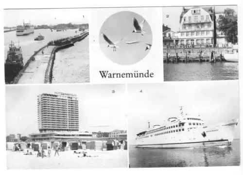 AK, Rostock Warnemünde, fünf Abb., gestaltet, 1983