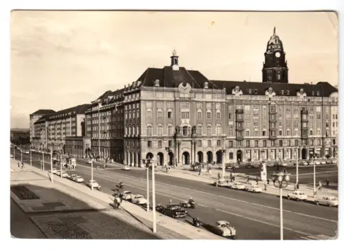 AK, Dresden, Altmarkt mit Thälmannstr., 1964
