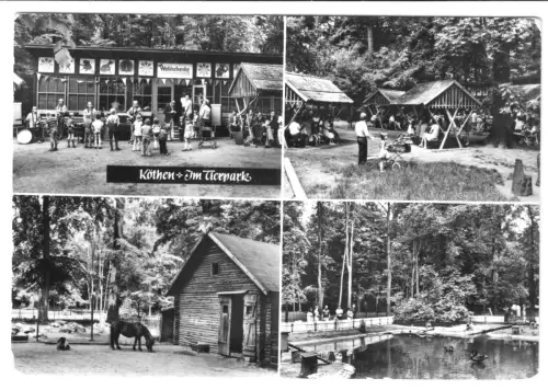 AK, Köthen Anh., Im Tierpark, vier Abb., 1976