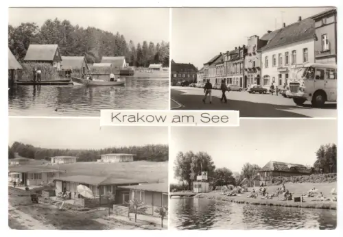 AK, Krakow am See, Kr. Güstrow Meckl., vier Abb., 1975